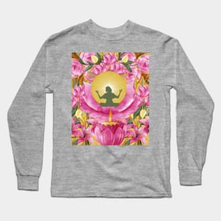 Yoga In The Lotus Pose Long Sleeve T-Shirt